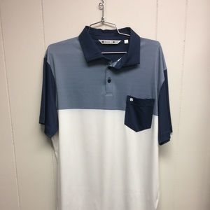 Black Clover Pocket Stripes Men’s Golf Polo Large